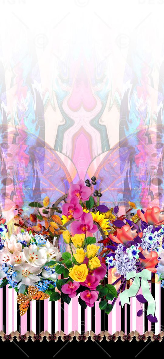 花卉印花华亿平台图片