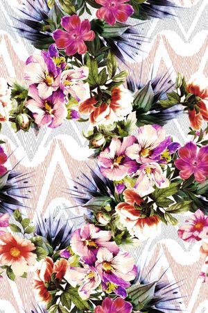 花卉印花华亿平台图片