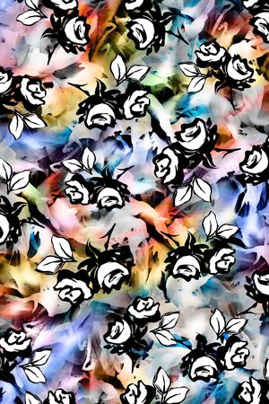 花卉印花华亿平台图片