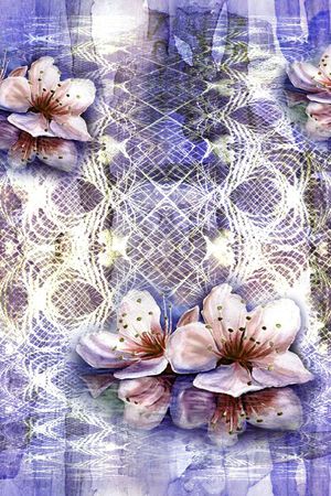 花卉组合印花华亿平台图片