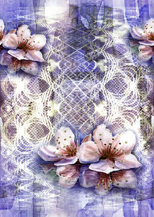 花卉组合印花华亿平台图片