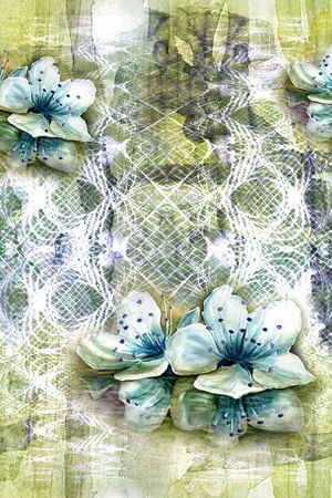 花卉组合印花华亿平台图片