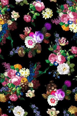 花卉印花华亿平台图片