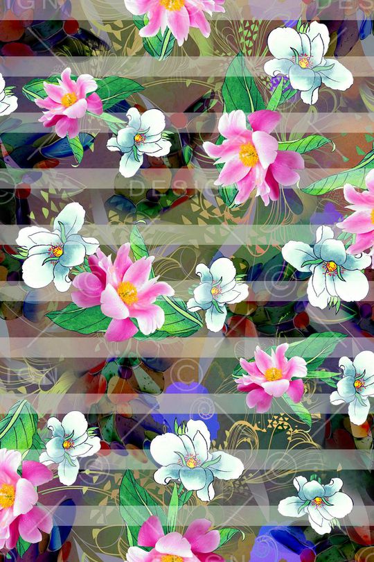 花卉印花华亿平台图片