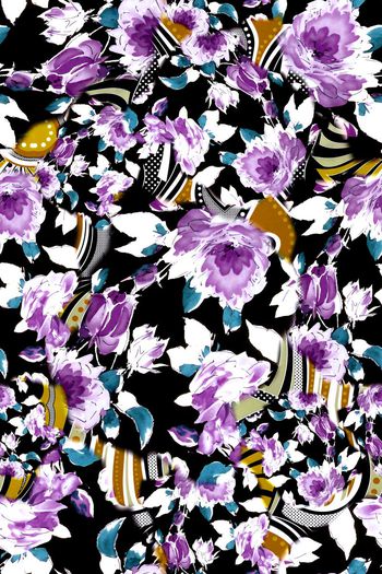 330069-水彩手绘花卉几何抽象组合