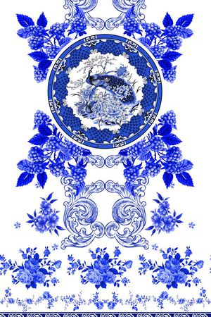 中国风印花华亿平台图片