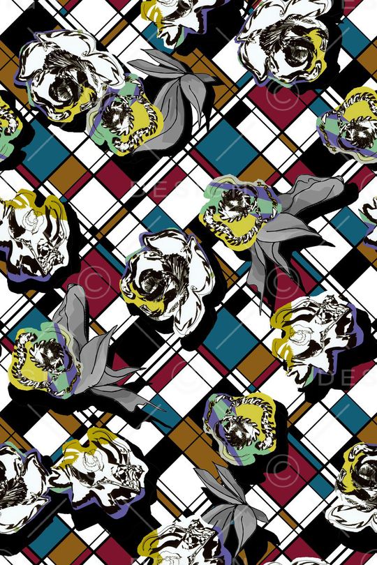 花卉印花华亿平台图片