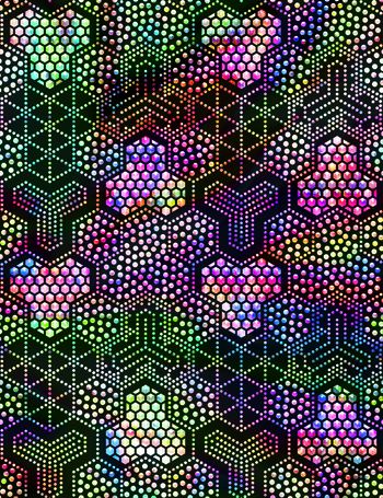 330354-立体点状几何渐变图案