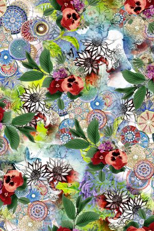 花卉印花华亿平台图片