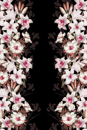 花卉印花华亿平台图片