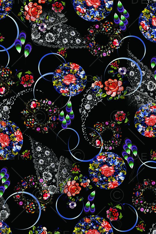 花卉印花华亿平台图片