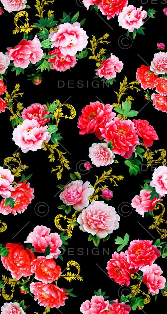 植物花卉印花华亿平台图片