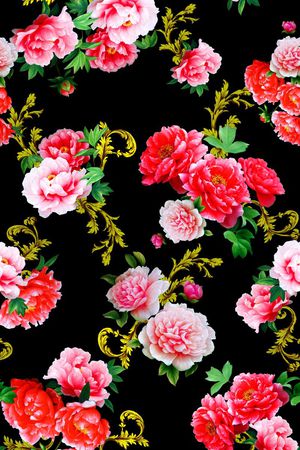 植物花卉印花华亿平台图片