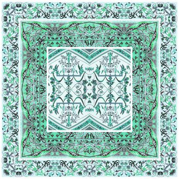 330823-欧式宫廷风图腾宗教风装饰纹案方巾