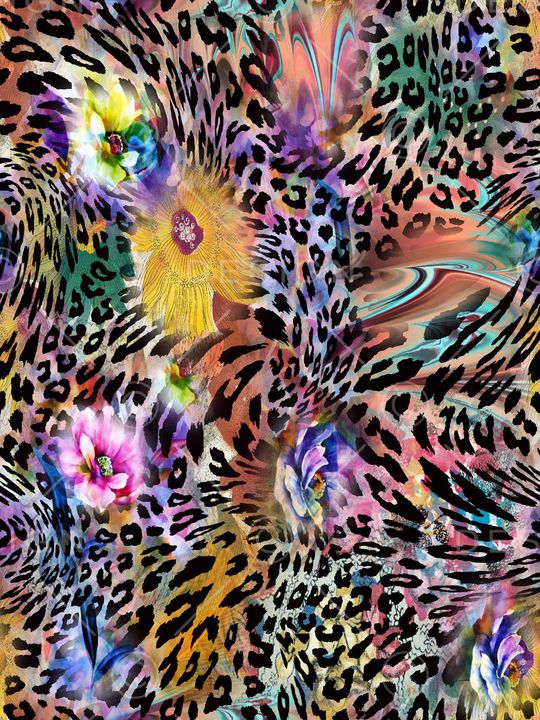 动物纹印花华亿平台图片