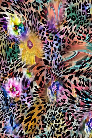 动物纹印花华亿平台图片