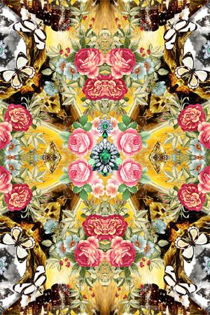 花卉印花华亿平台图片