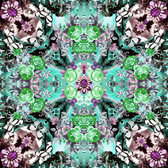 花卉印花华亿平台图片