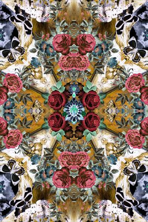 花卉印花华亿平台图片