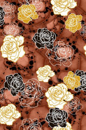 花卉印花华亿平台图片