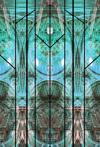 331427-对称定位欧式宫廷风线条组合印花