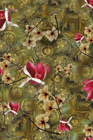 花卉印花华亿平台图片