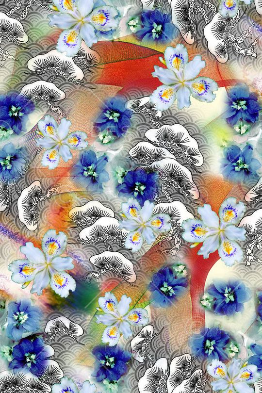 花卉印花华亿平台图片