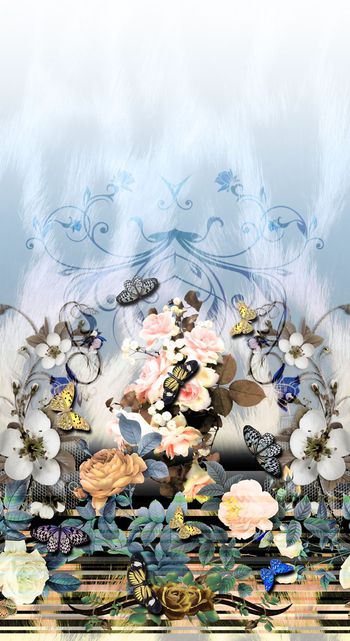 331851-定位花卉条纹民族动物纹豹纹蝴蝶组合