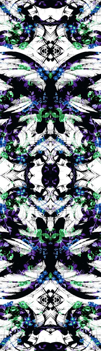 331925-抽象花卉艺术笔触植物花卉长巾