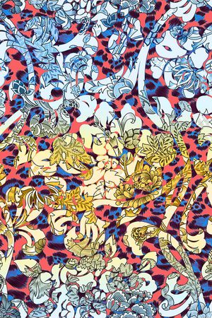 复古印花华亿平台图片