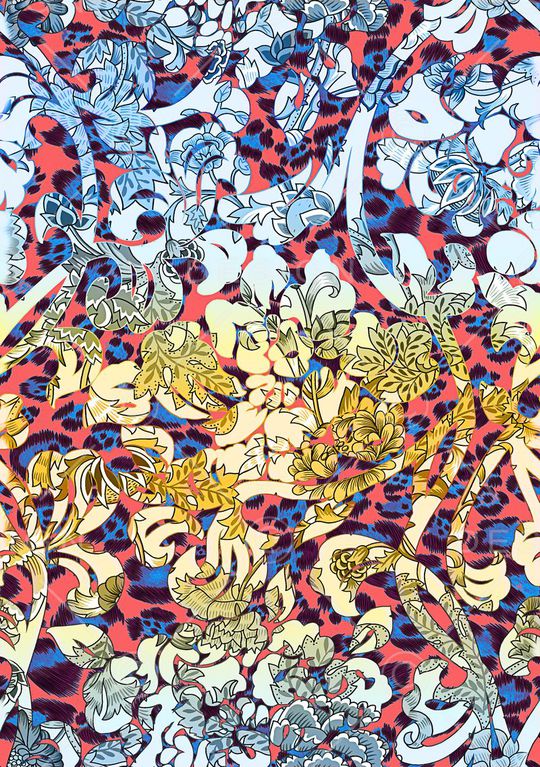 复古印花华亿平台图片