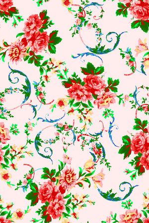 花卉印花华亿平台图片