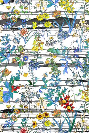 E-花卉几何/Flowers印花华亿平台图片