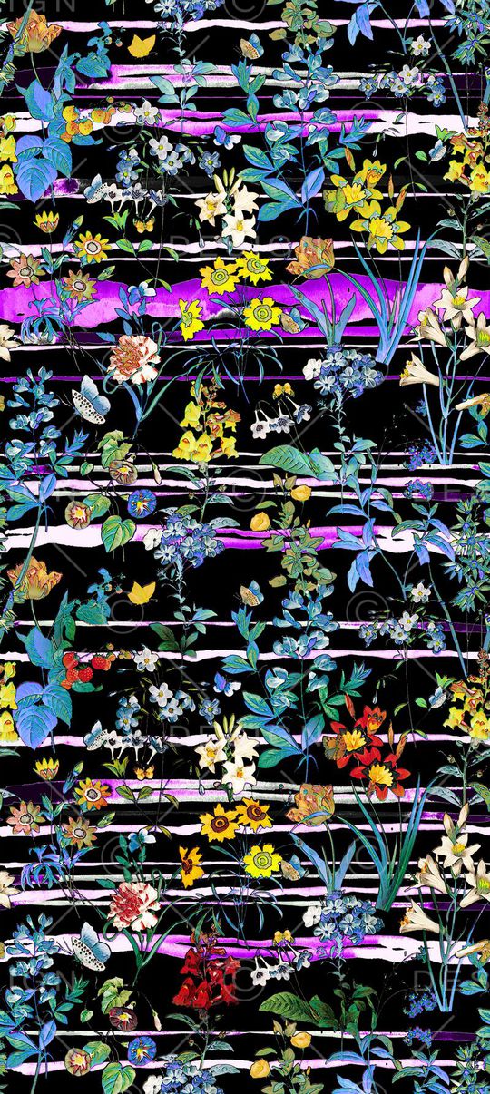 印象派印花华亿平台图片