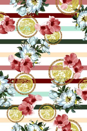 花卉印花华亿平台图片