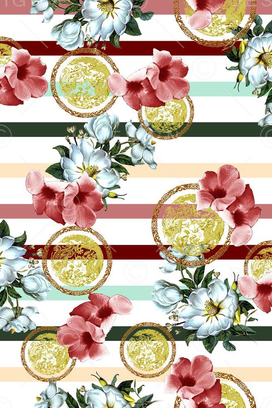 花卉印花华亿平台图片