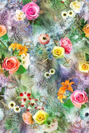 花卉印花华亿平台图片