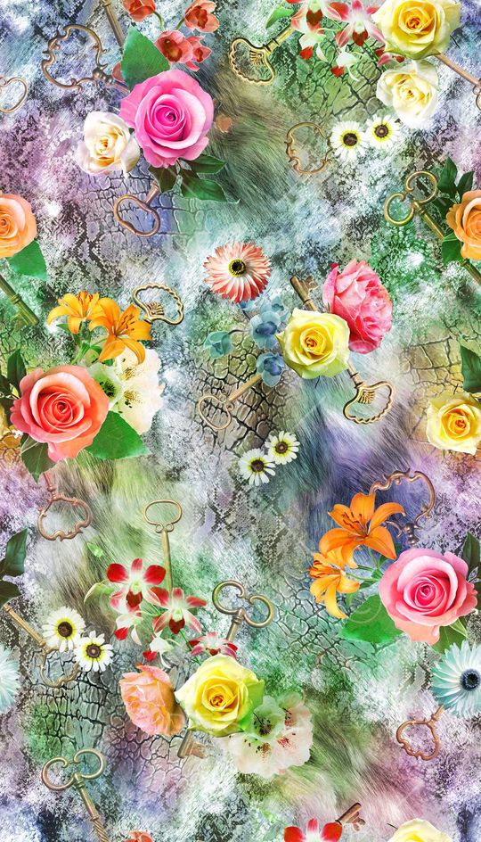 花卉印花华亿平台图片