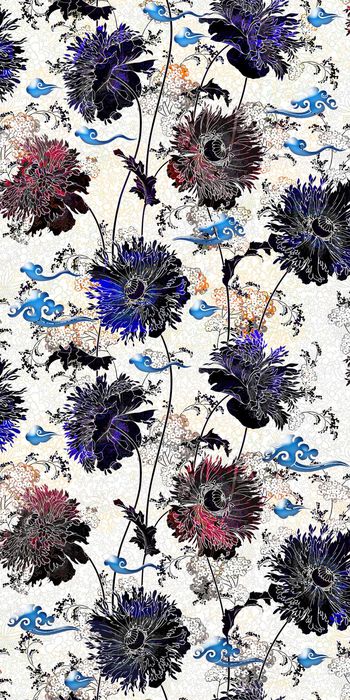 332405-手绘风格友善图案东方艺术花卉