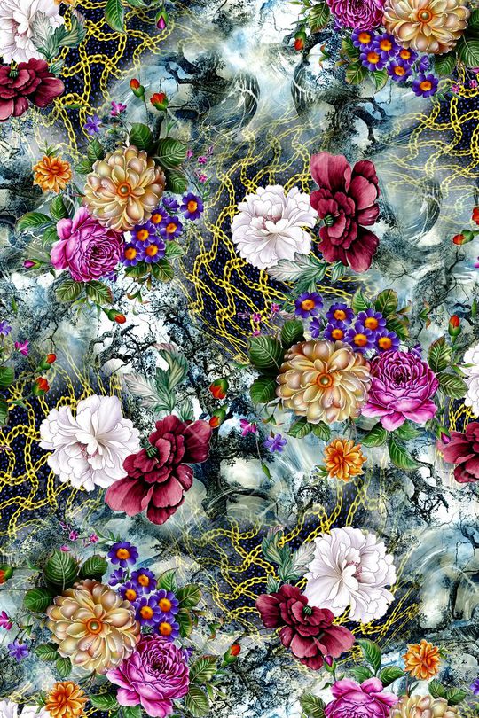 花卉印花华亿平台图片