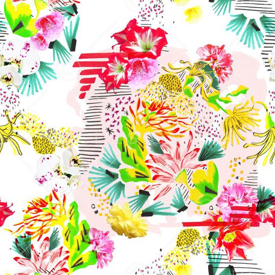 花卉印花华亿平台图片