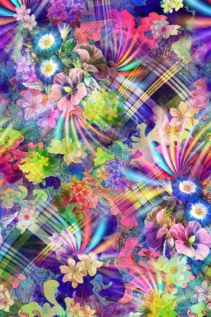 花卉印花华亿平台图片