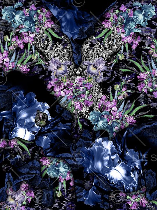 花卉印花华亿平台图片