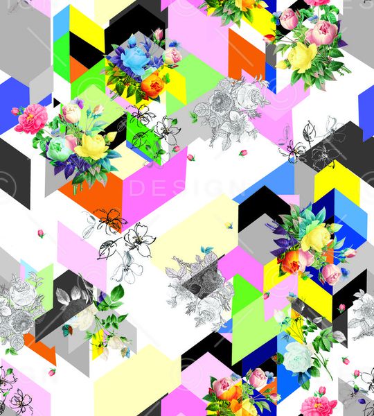 几何印花华亿平台图片