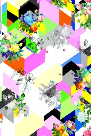 几何印花华亿平台图片