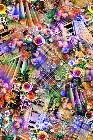 花卉印花华亿平台图片