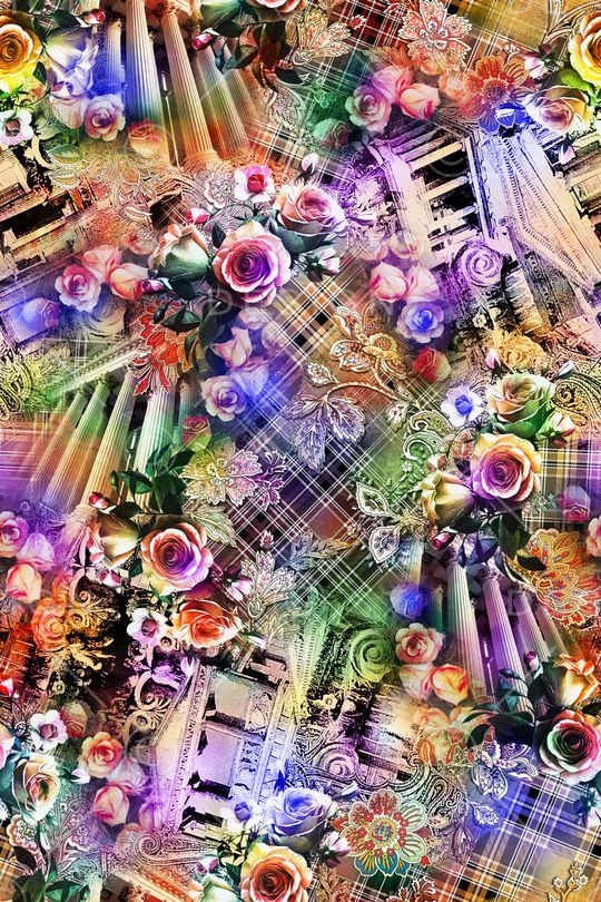 花卉印花华亿平台图片