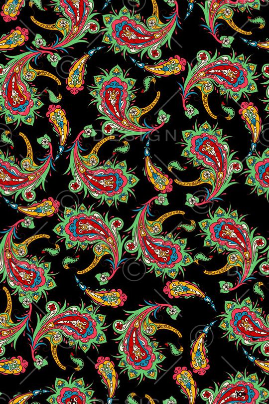 佩斯利印花华亿平台图片