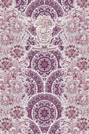 333795-中国风纹样定位对称花卉组合印花