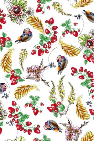 花卉印花华亿平台图片